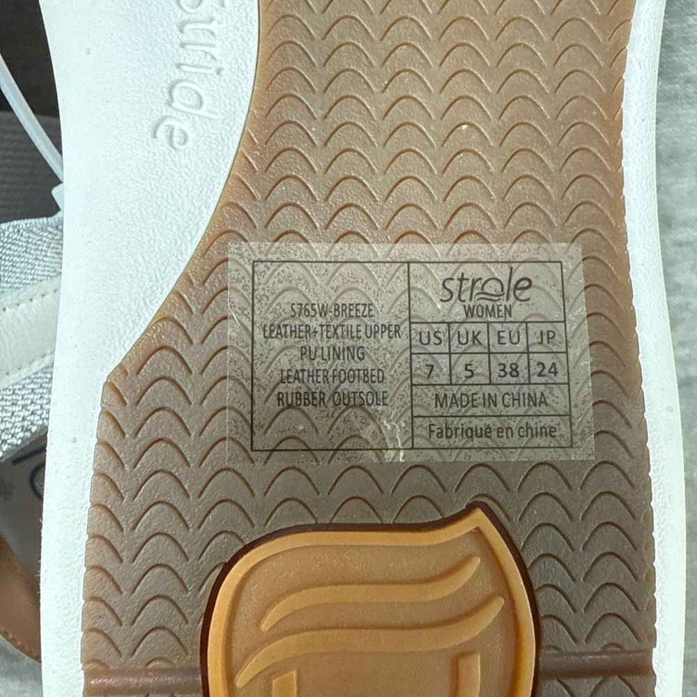 NWT‎ Strole Breeze Women's White Sandals with Orthotic Arch Support Size 7 - Picture 7 of 7